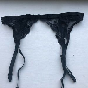 Black lace garter belt and stockings XS-S - NWOT